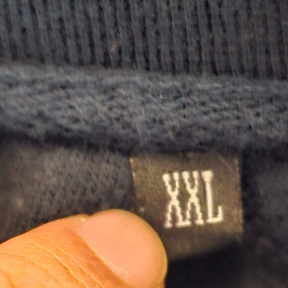 Paris France Sweater Womens XXL Blue Embroidered Eiffel Tower Sweatshirt Travel - Picture 5 of 11